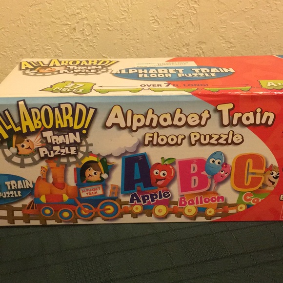 Alphabet Train Floor Puzzle 7 Feet Long NEW in BOX 27 Big easy Grasp Pieces Fun - Picture 4 of 4